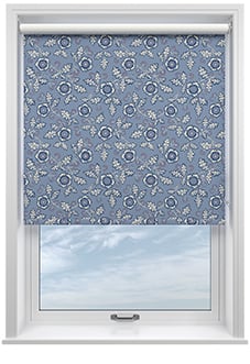 Land & Shore River (Blackout), Blue Red - Roller Blind